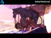 Beastiality Hentai XXX Movie - Hung canine gets to fuck his anime owner on a beach